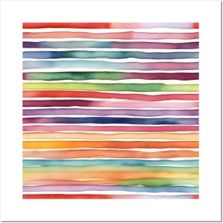 Multicolored striped Posters and Art
